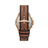 Fossil Garrett Chronograph Brown Dial Brown Leather Strap Watch for Men - FS5867