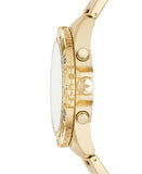 Fossil Garrett Chronograph Gold Dial Gold Steel Strap Watch for Men - FS5772