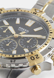 Fossil Garrett Chronograph Green Dial Two Tone Steel Strap Watch for Men - FS5622