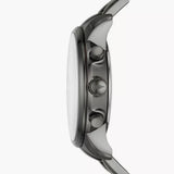 Fossil Goodwin Chrono Analog Black Dial Grey Steel Strap Watch for Men - FS5518