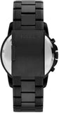 Fossil Grant Chronograph Black Dial Black Steel Strap Watch for Men - FS4832