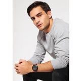 Fossil Grant Chronograph Black Dial Brown Leather Strap Watch for Men - FS5241