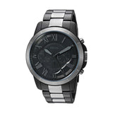 Fossil Grant Chronograph Black Dial Two Tone Steel Strap Watch for Men - FS5269