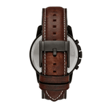 Fossil Grant Chronograph Brown Dial Brown Leather Strap Watch for Men - FS5088