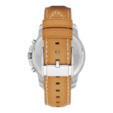 Fossil Grant Chronograph Green Dial Brown Leather Strap Watch for Men - FS4918