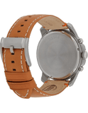 Fossil Grant Chronograph White Dial Brown Leather Strap Watch for Men - FS5060