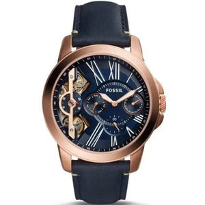 Fossil Grant Twist Multifunction Blue Dial Blue Leather Strap Watch for Men - ME1162