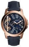 Fossil Grant Twist Multifunction Blue Dial Blue Leather Strap Watch for Men - ME1162