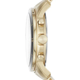 Fossil Inscription Automatic Black Dial Gold Steel Strap Watch for Men - FS5267
