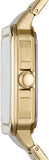 Fossil Inscription Automatic Skeleton Black Dial Gold Steel Strap Watch for Men - BQ2573