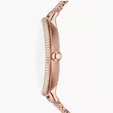Fossil Jacqueline Mother of Pearl White Dial Gold Mesh Strap Watch for Women - ES4352