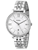 Fossil Jacqueline White Dial Silver Steel Strap Watch for Women - ES3545