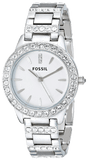 Fossil Jesse White Dial Silver Steel Strap Watch for Women - ES2362