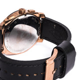 Fossil Machine Chronograph Black Dial Black Leather Strap Watch for Men - FS5120