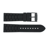 Fossil Machine Chronograph Black Dial Black Silicone Strap Watch for Men - FS4487