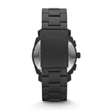 Fossil Machine Chronograph Black Dial Black Steel Strap Watch for Men - FS4552