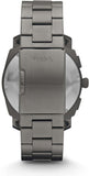 Fossil Machine Chronograph Black Dial Grey Steel Strap Watch for Men - FS4662