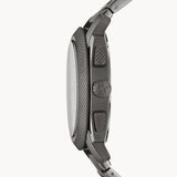 Fossil Machine Chronograph Black Dial Grey Steel Strap Watch for Men - FS4662