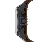 Fossil Nate Chronograph Brown Dial Brown Leather Strap Watch for Men - JR1511