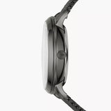 Fossil Neutra Automatic Skeleton Black Dial Grey Mesh Strap Watch for Men - ME3185