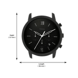 Fossil Neutra Chronograph Black Dial Black Leather Strap Watch for Men - FS5503
