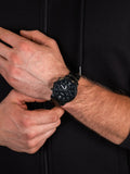 Fossil Neutra Chronograph Black Dial Black Steel Strap Watch for Men - FS5474