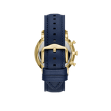 Fossil Neutra Chronograph Blue Dial Blue Leather Strap Watch for Men - FS5790