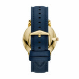Fossil Neutra Chronograph Blue Dial Blue Leather Strap Watch for Men - FS5790