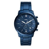 Fossil Neutra Chronograph Blue Dial Blue Steel Strap Watch for Men - FS5826