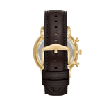 Fossil Neutra Chronograph Brown Dial Brown Leather Strap Watch for Men - FS5763
