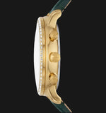 Fossil Neutra Chronograph Green Dial Green Leather Strap Watch for Women - ES5239