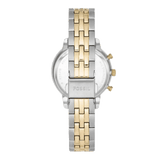 Fossil Neutra Chronograph Mother of Pearl White Dial Two Tone Steel Strap Watch for Women - ES5216