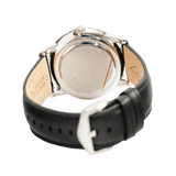 Fossil Neutra Minimalist Moonphase Black Dial Black Leather Strap Watch for Men - FS5904