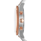 Fossil Perfect Boyfriend Mother of Pearl Dial Two Tone Steel Strap Watch for Women - ES4135