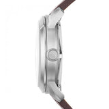 Fossil Pilot 54 Automatic Black Dial Brown Leather Strap Watch for Men - ME3118