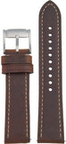 Fossil Pilot Chronograph White Dial Brown Leather Strap Watch for Men - FS5146