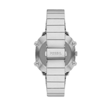 Fossil Retro Analog-Digital Black Dial Silver Steel Strap Watch for Men - FS5890