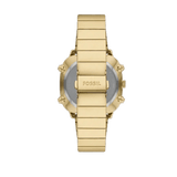 Fossil Retro Analog-Digital Gold Dial Gold Steel Strap Watch for Men - FS5889