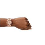 Fossil Stella Sport Multifunction Rose Gold Dial Rose Gold Steel Strap Watch for Women - ES5106