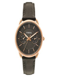 Fossil Tailor Grey Dial Grey Leather Strap Watch for Women - ES3913