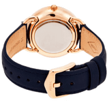Fossil Tailor White Dial Blue Leather Strap Watch for Women - ES4394