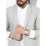 Fossil The Commuter White Dial Brown Leather Strap Watch for Men - FS5275