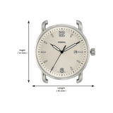 Fossil The Commuter White Dial Brown Leather Strap Watch for Men - FS5275