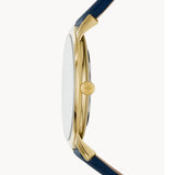 Fossil The Minimalist 3H Analog Blue Dial Blue Leather Strap Watch for Men - FS5789