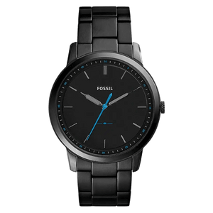 Fossil The Minimalist Black Dial Black Steel Strap Watch for Men - FS5308