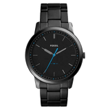 Fossil The Minimalist Black Dial Black Steel Strap Watch for Men - FS5308