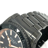 Gucci Dive Quartz Black Dial Black Steel Strap Watch For Men - YA136213