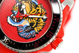 Gucci Dive Quartz Red Dial Red Rubber Strap Watch For Men - YA136315