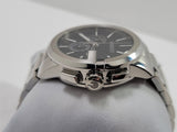 Gucci G Chrono Black Dial Silver Steel Strap Watch For Men - YA101204