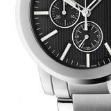 Gucci G Chrono Black Dial Silver Steel Strap Watch For Men - YA101204